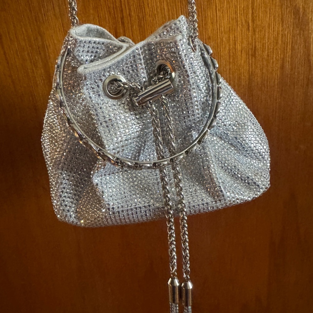 Silver Beaded Bag